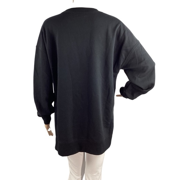 Old Navy Holiday Vibes Fleece Pullover Sweatshirt Black Small - Picture 5 of 8